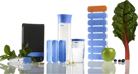 Sabi Carafe Pill Box + Water Bottle