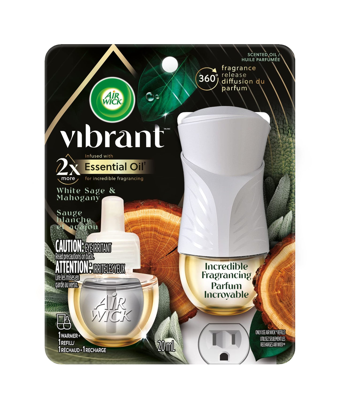 Air Wick Scented Oil Warmer + Refill 4/1ct