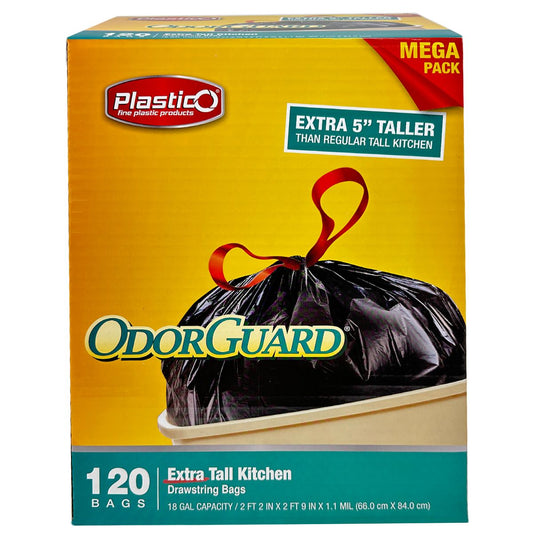 Plastico Extra Strong Drawstring Trash Bags
