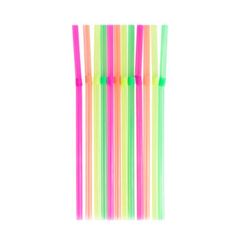 Flexible Straws Neon Colors 200ct