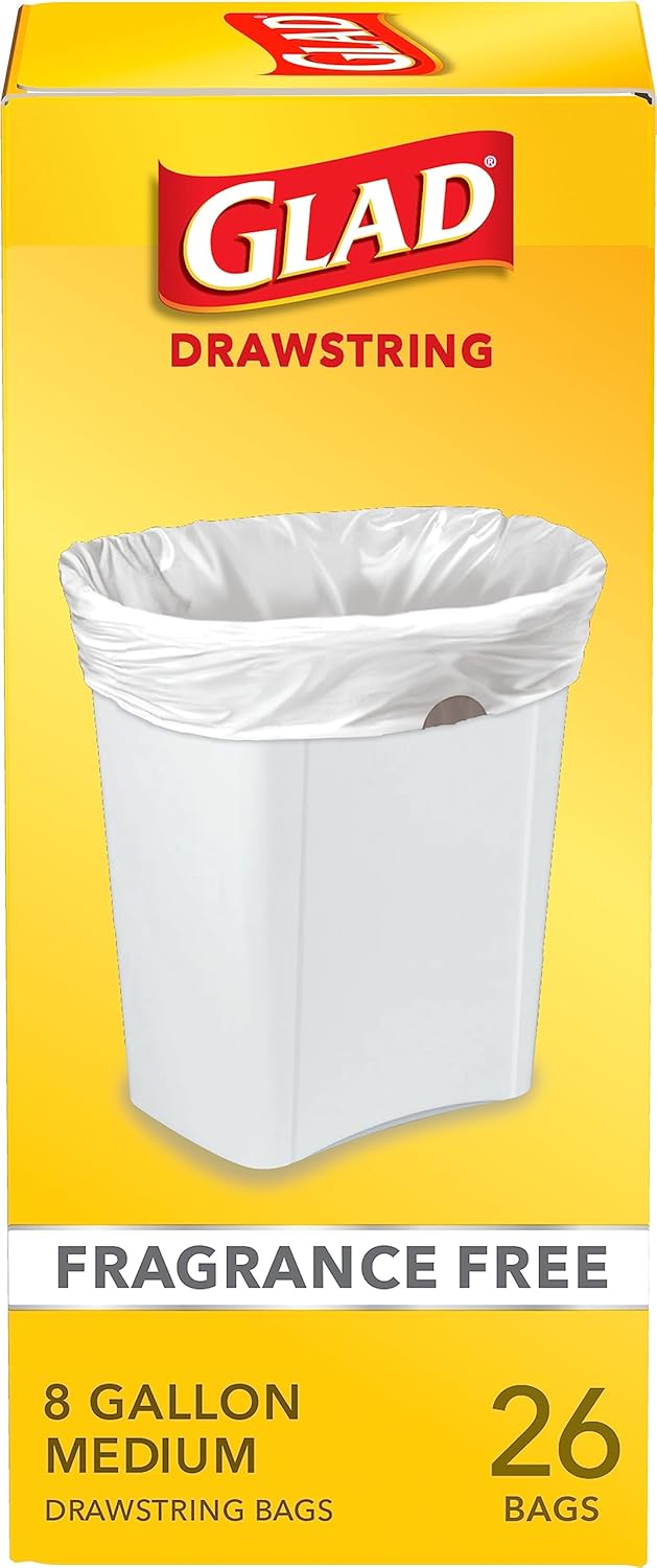 Glad 8 Gallon 26Ct Medium Drawstring