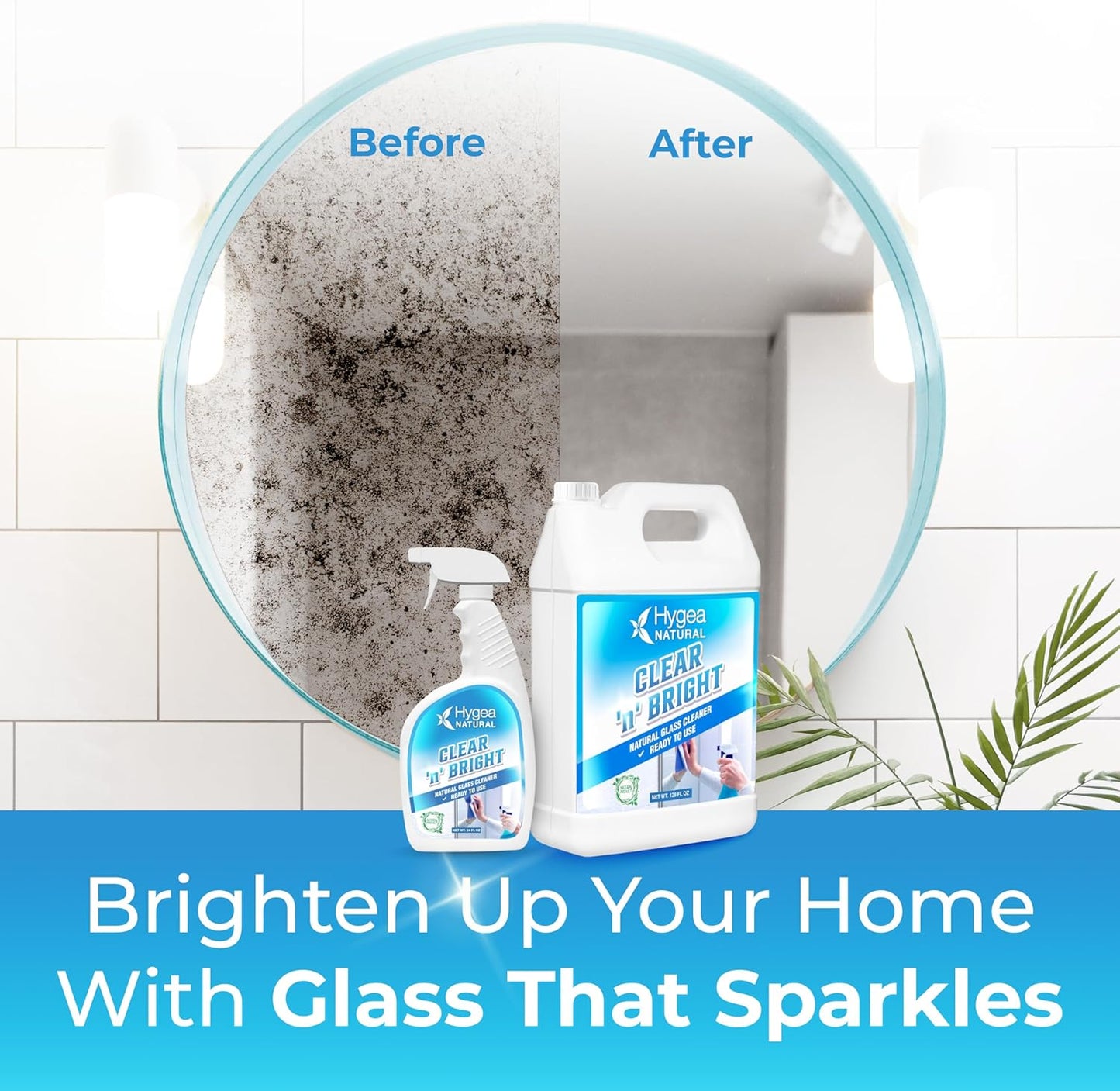 Hygea Natural Clear 'n' Bright Glass Cleaner (Ready To Use)