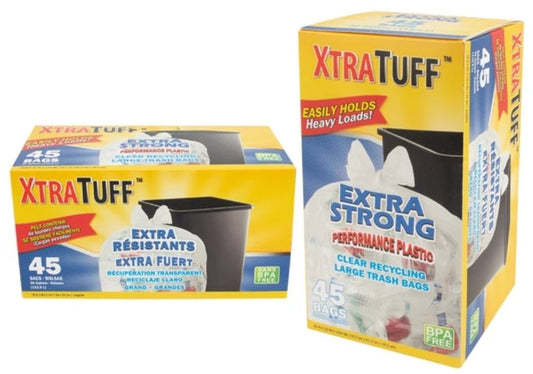 XTRATUFF Clear Recycling Trash Bags