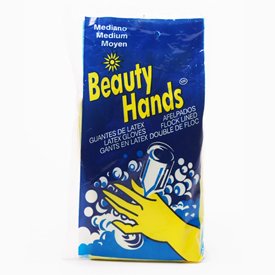 Beauty Hands Rubber Gloves - Yellow 24/1ct
