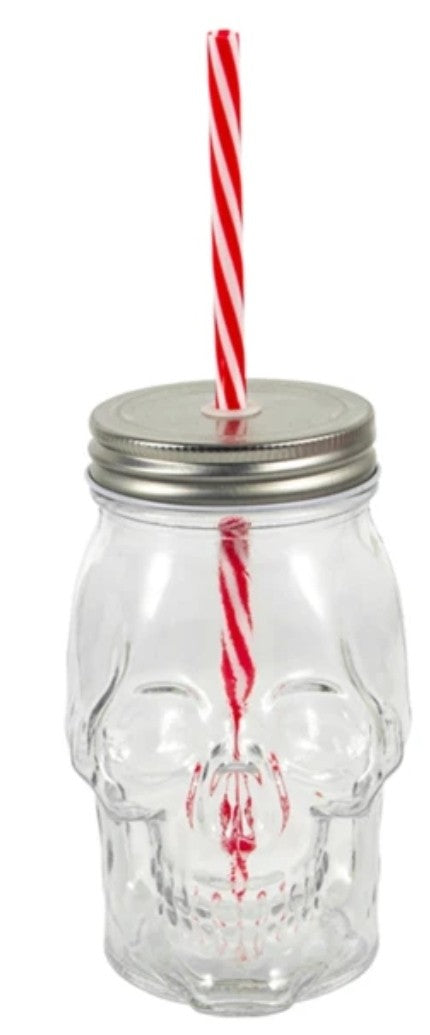 Mason Jar Glass with Straw