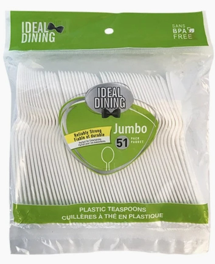 Ideal Dining Plastic Cutlery 51ct White
