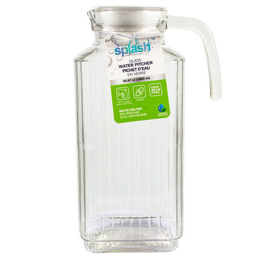 Splash Glass Water Pitcher