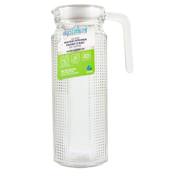 Splash Glass Water Pitcher