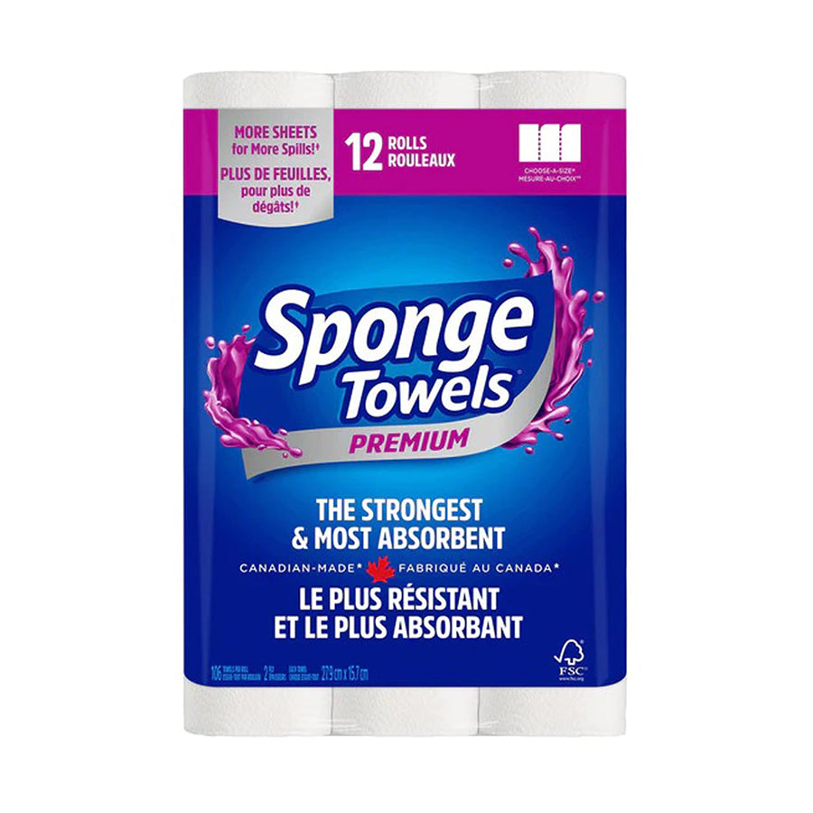 Sponge Paper Towel Premium 12/1Ct 106Sh Select-A-Size