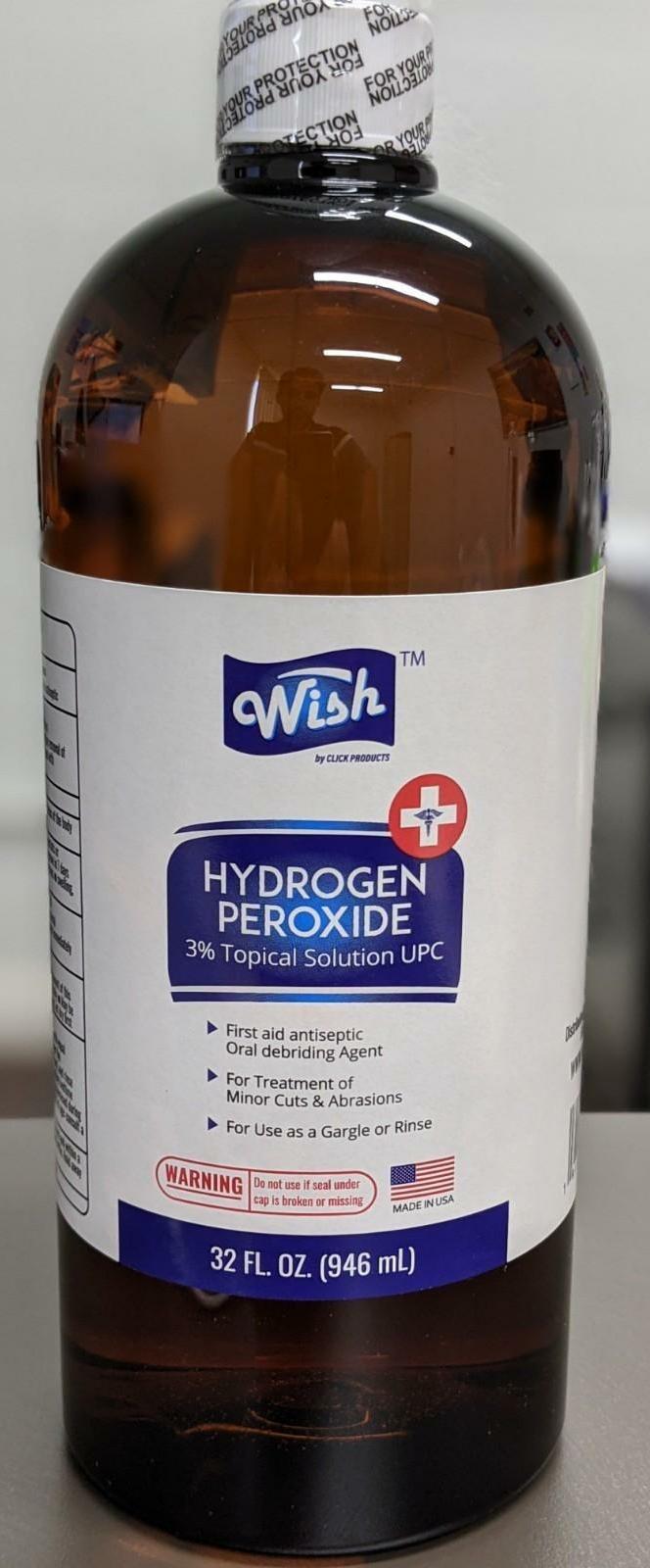 Wish Hydrogen Peroxide 3% Topical Solution 32oz.