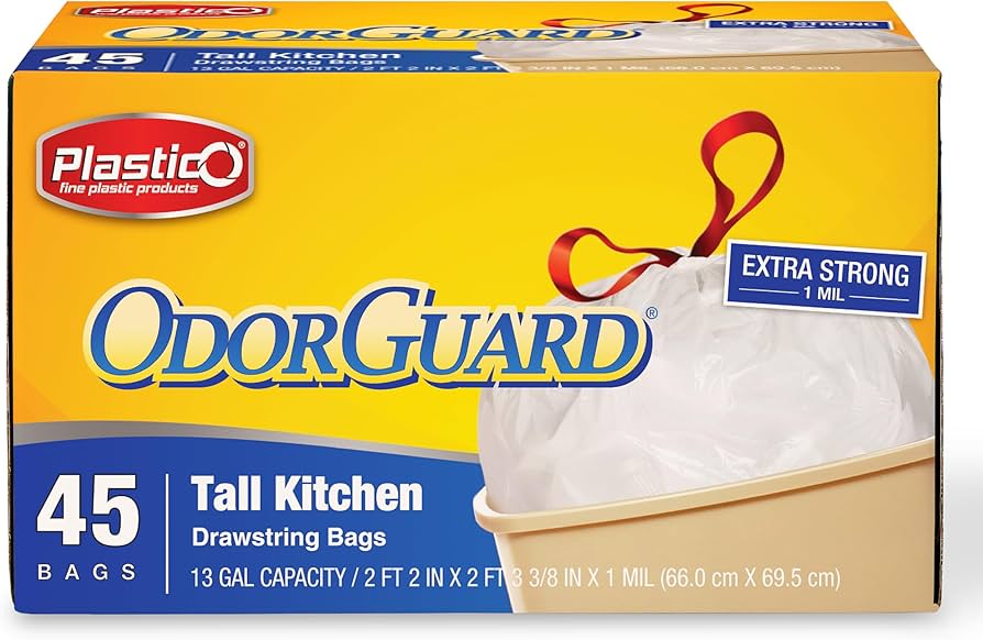 Plastico Extra Strong Drawstring Trash Bags