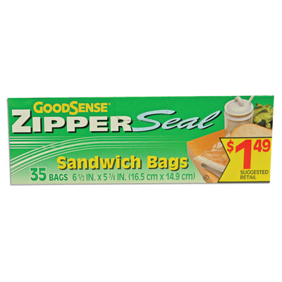 GoodSense Zipper Seal Sandwich Bags 35CT