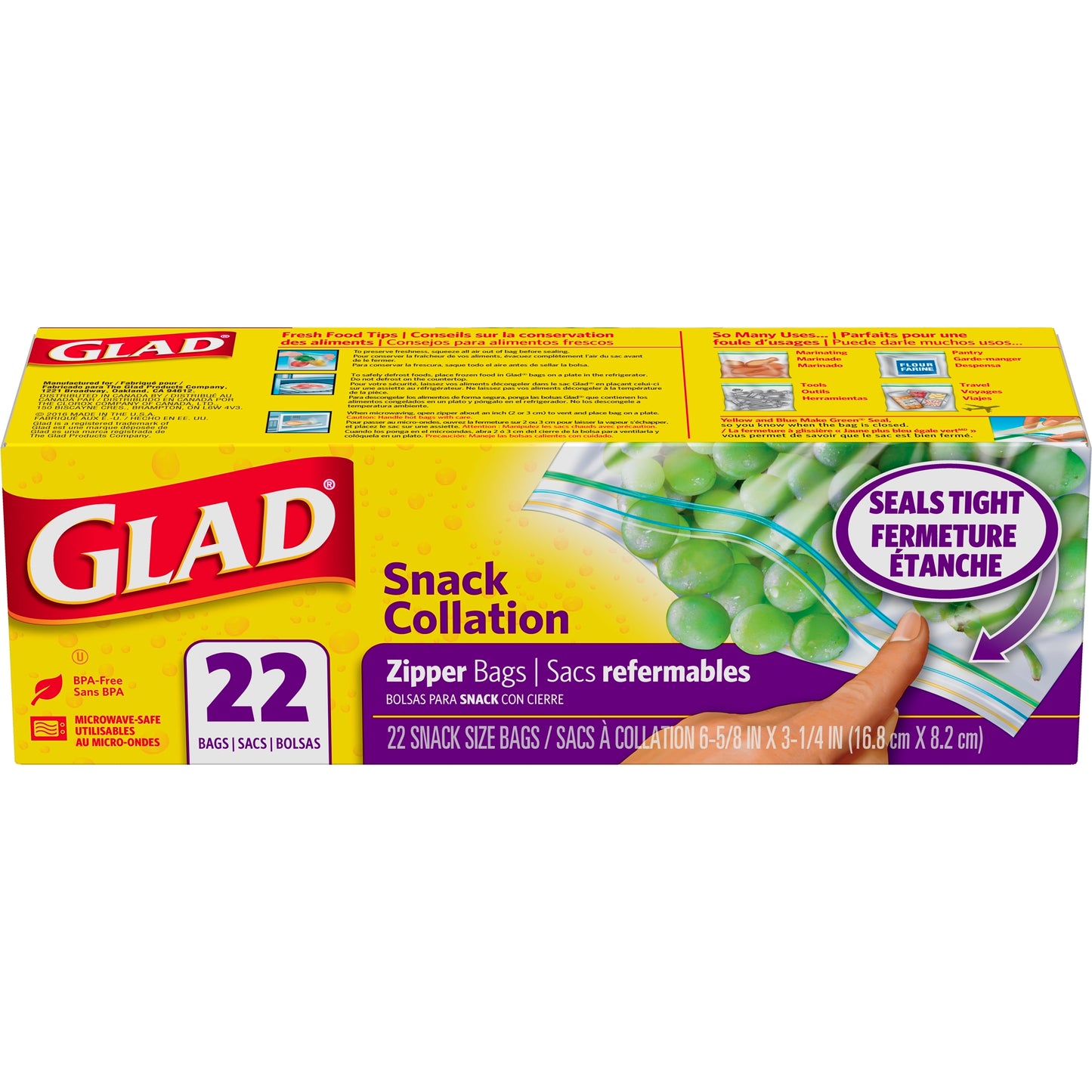 GLAD Zipper Bags