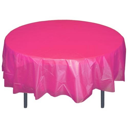 Party Central Heavy Duty Round Plastic Table Cover 84"