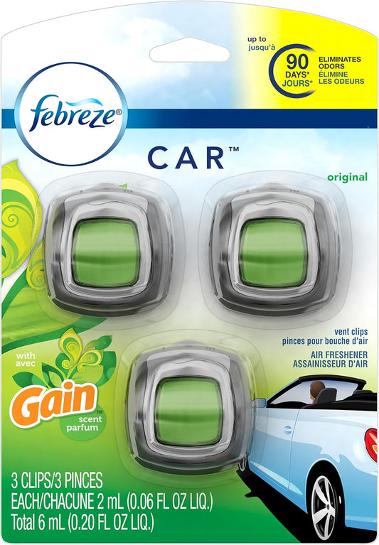 Febreze Car Vent Clips Air Freshener 3ct 8/.06oz