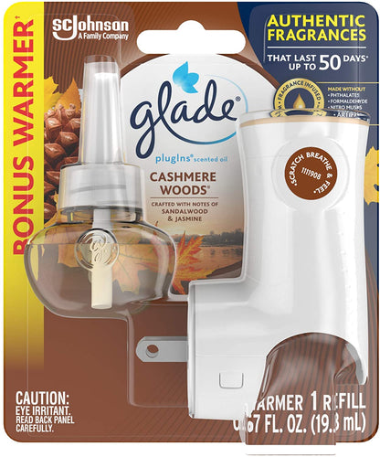 Glade Plugin Scented Oil Started Kit (Warmer + Refill) 5/1ct