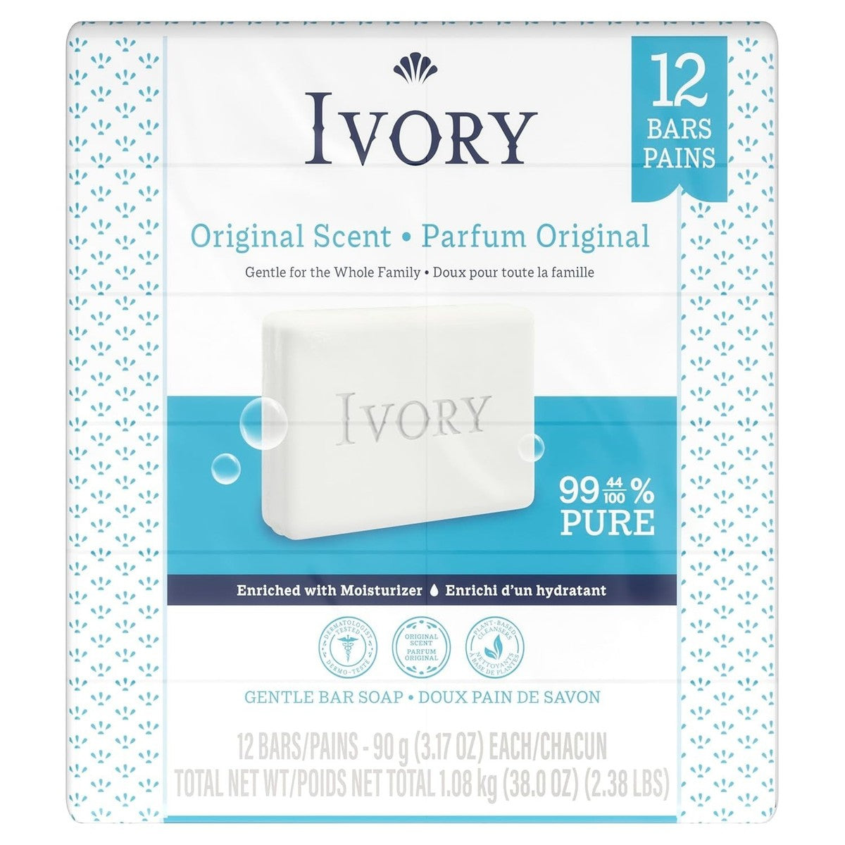 Ivory S/Bar 3.1Oz 12ct