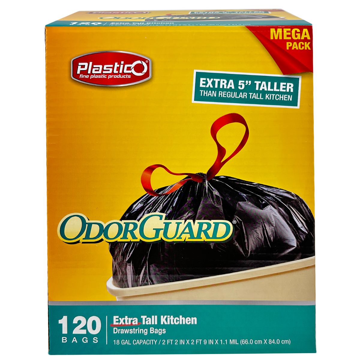 Plastico Extra Strong Drawstring Trash Bags
