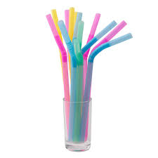 Flexible Straws Neon Colors 200ct