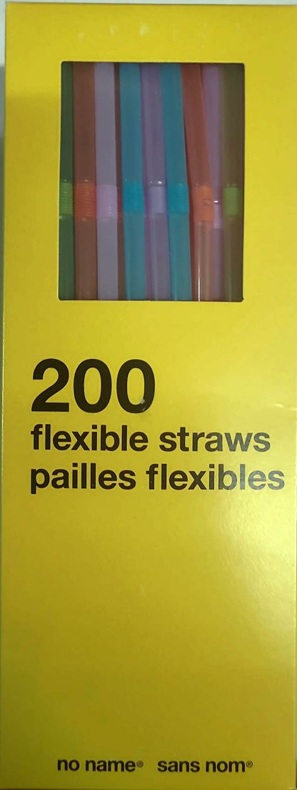 Flexible Straws Neon Colors 200ct