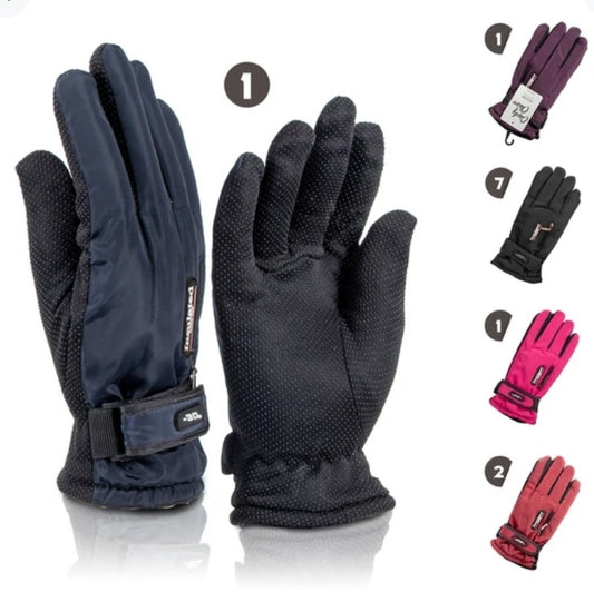 Cindy Claire Winter Ski Gloves Ladies Zipper Pocket w/ Grip Dots