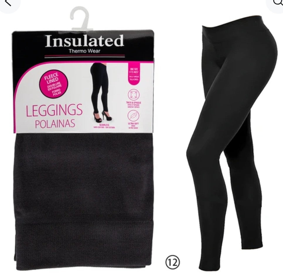 Thermaxxx Winter Fleece Leggings Black Only