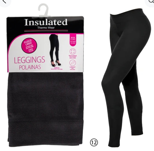 Thermaxxx Winter Fleece Leggings Black Only