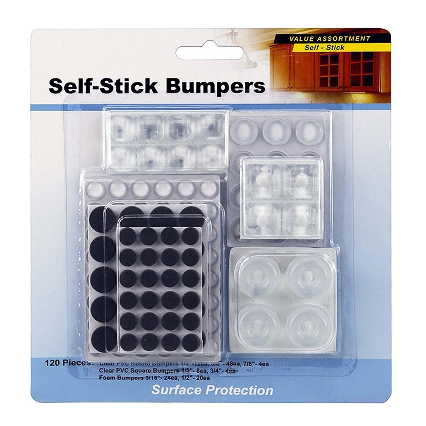 My Helper Self-Stick Rubber/Foam Bumpers 120 pcs.