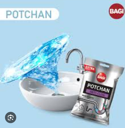 Bagi Potchan Anti-Clog 70g Granules For Blocked Drains & Sewers Kitchen & Bathroom