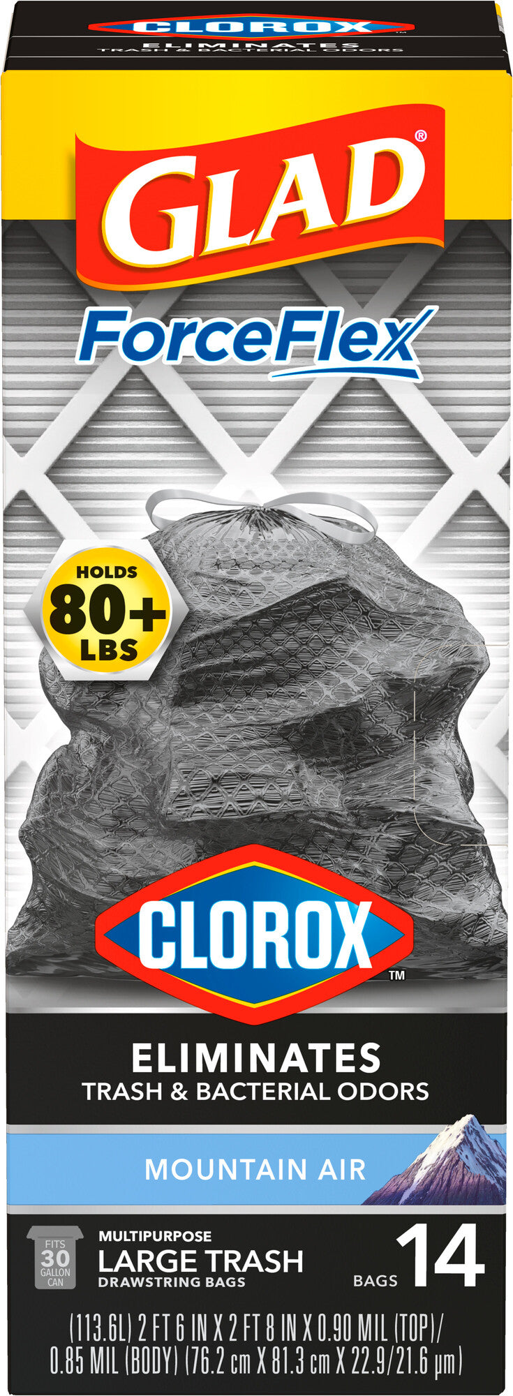 Glad Forceflex Trash 30Gallon