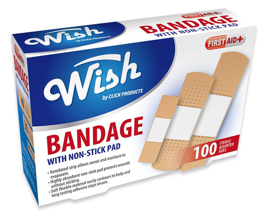 Wish Bandages With Non Stick Pad 100ct