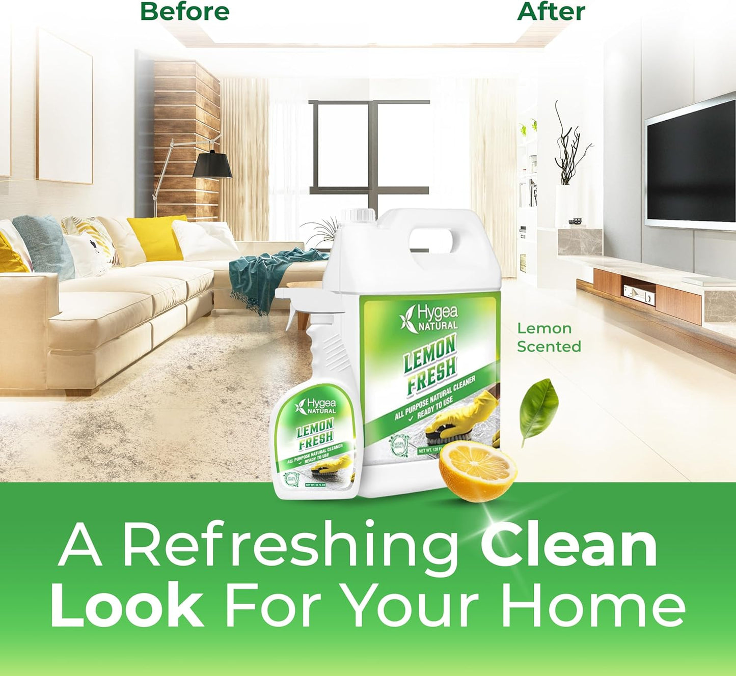 Hygea Natural All Purpose Cleaner (Ready To Use) - Lemon Fresh