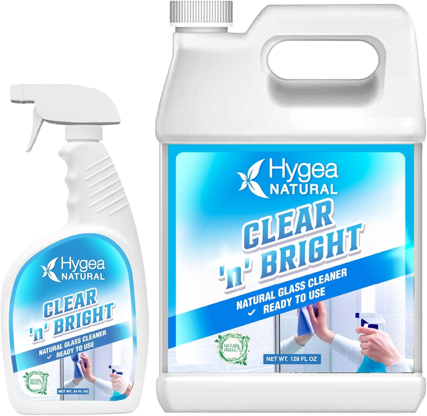 Hygea Natural Clear 'n' Bright Glass Cleaner (Ready To Use)
