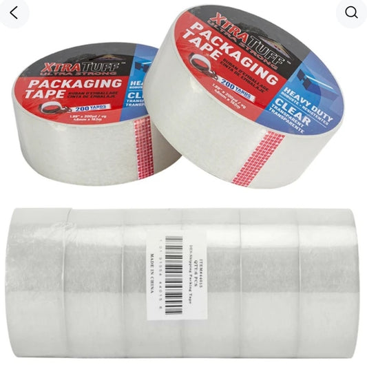 XTRATUFF Heavy Duty Clear Packing Tape 1.89" x 200yds