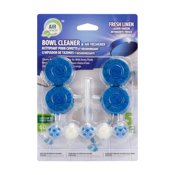 Air Fusion Toilet Bowl Cleaner 4pk+1pk