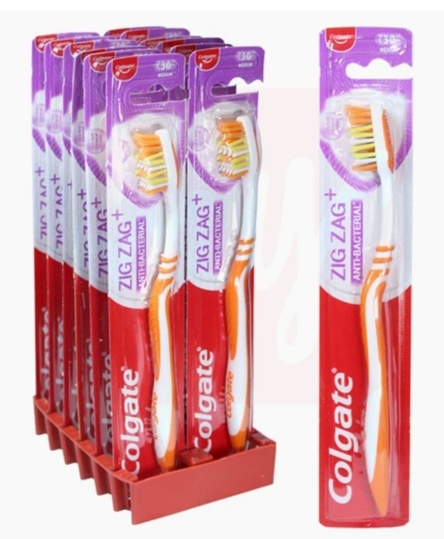 Colgate Toothbrush Antibacterial Zig Zag Plus Medium