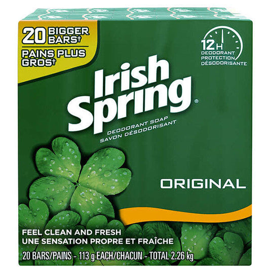Irish Spring Bar Soap 4oz 20pk Original