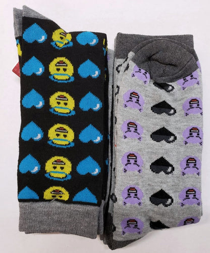 Emoji 2-pair Mens' Crew Socks 10-13