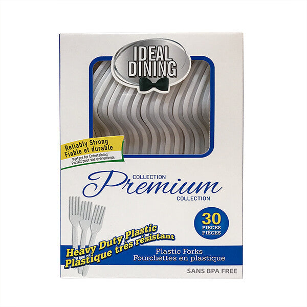 Ideal Dining Box Heavy Duty Plastic Cutlery 30pk