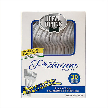 Ideal Dining Box Heavy Duty Plastic Cutlery 30pk