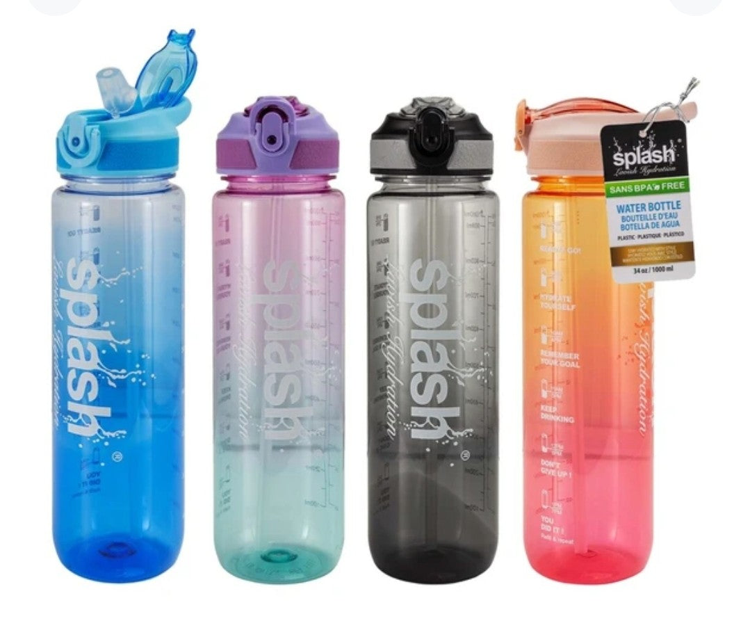 Splash Plastic Water Bottle
