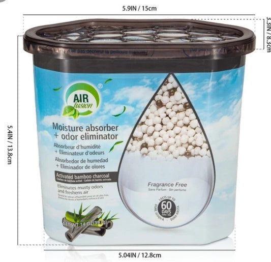 Air Fusion Moisture Absorber + Odor Eliminator 12/14oz.