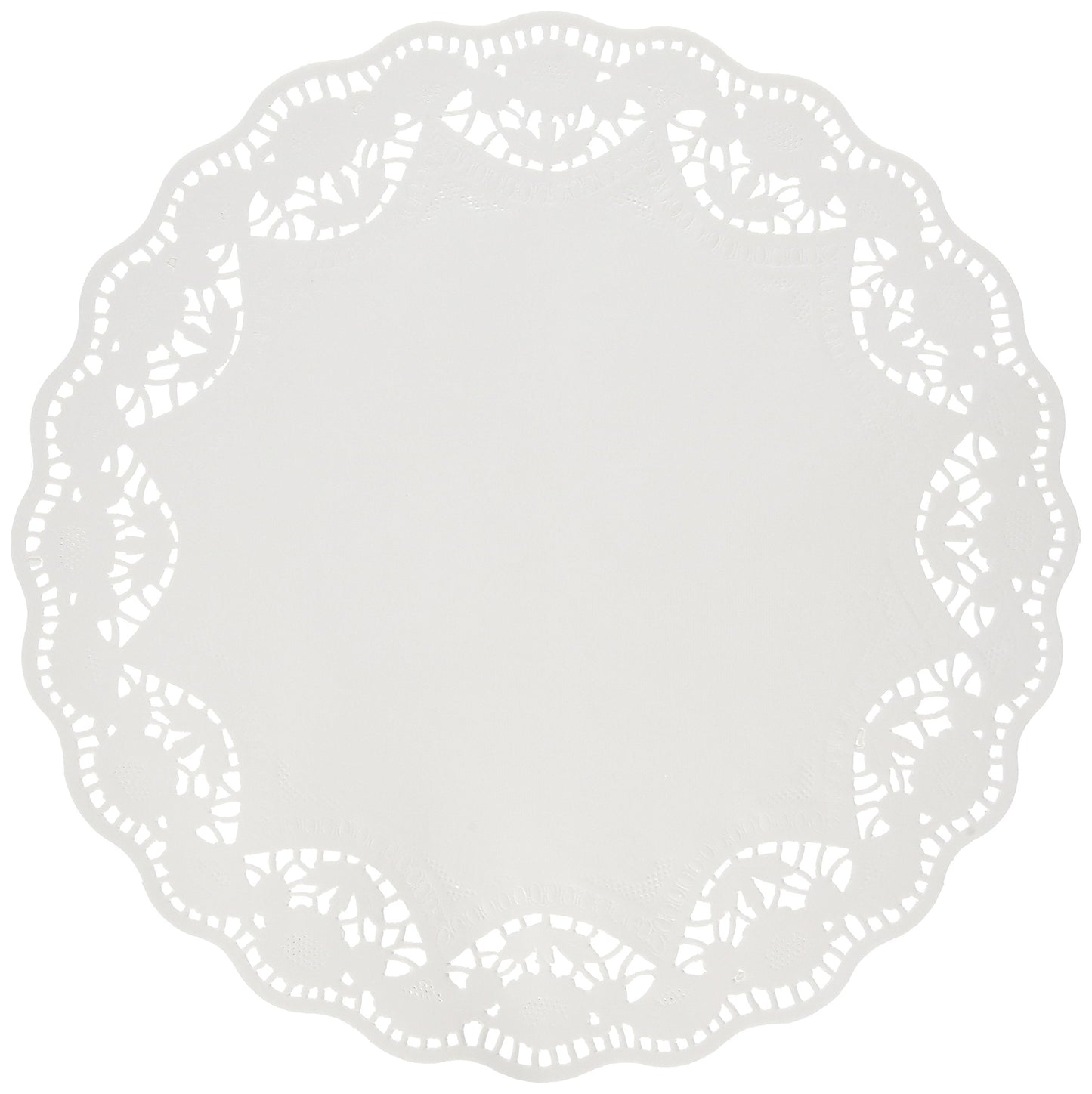 Amscan Disposable Scalloped Paper Doilies - White
