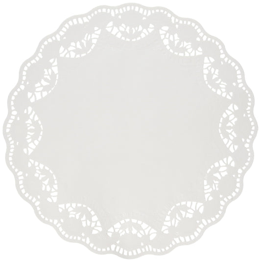 Amscan Disposable Scalloped Paper Doilies - White