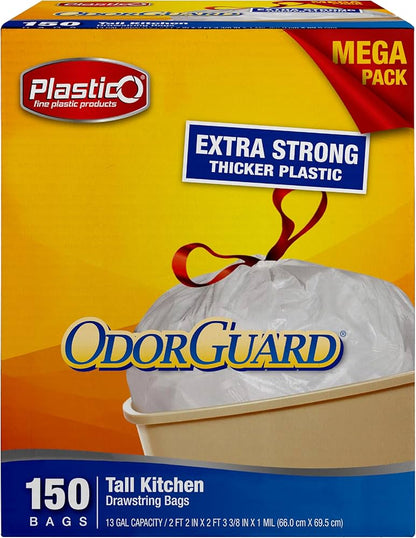 Plastico Extra Strong Drawstring Trash Bags