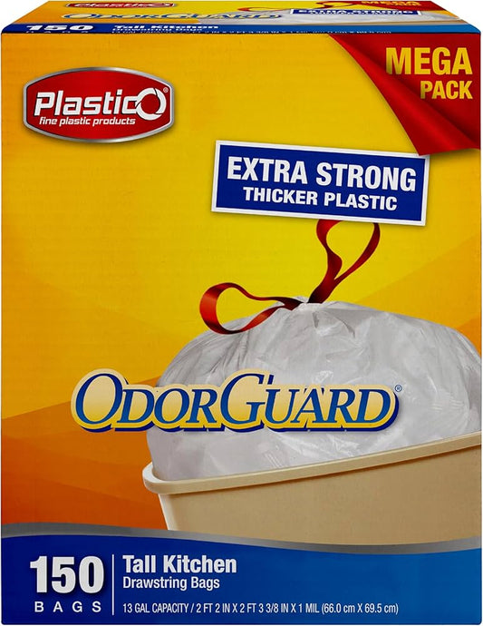Plastico Extra Strong Drawstring Trash Bags