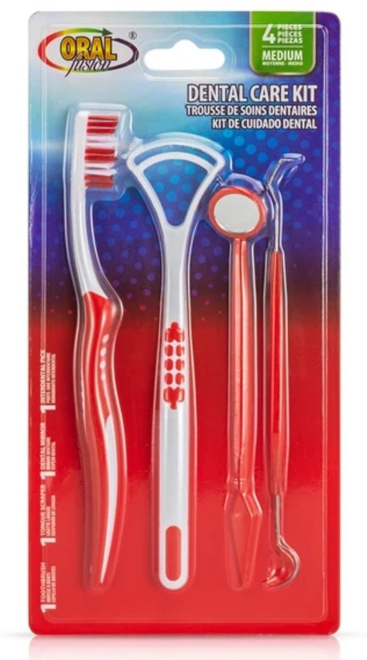 Oral Care Kit Medium Brush 4CT