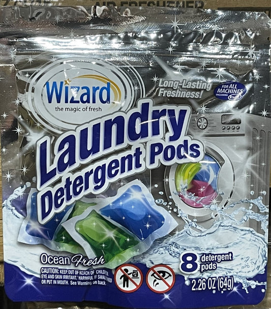 Wizard The Magic of Fresh Laundry Pods Ocean Fresh 8CT
