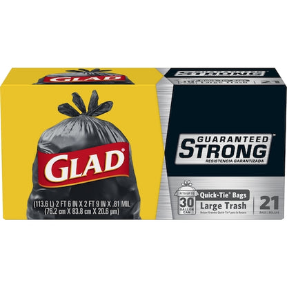GLAD 30 Gallon Large Trash Bags