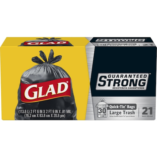 GLAD 30 Gallon Large Trash Bags